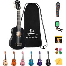 CetKing DUS-10N Soprano Ukulele Seti (Siyah)