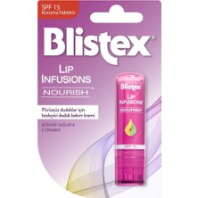 CetKing Lip Infusions Hydration Uzun Süreli Nemlendirici Dudak Bakım Kremi + Blistex Lip Infusions Nourish Spf 15 Güneş Koruyucu Besleyici Dudak Bakım Kremi