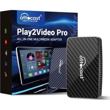 CetKing PLAY2VIDEO Pro 5 In 1 Carplay, Android Auto Netflix, Youtube, Spotify, Ip Tv, All In One Kablosuz Araç Interface (CA400S)