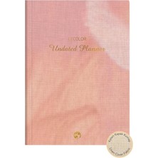 CetKing Color Keten Ciltli Süresiz Planlayıcı Pembe 17X24