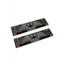 CetKing Özel Isimli 2 Adet Araç Logo Kabartmalı Siyah Oto Plakalık