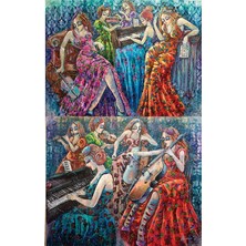 CetKing Puzzle - Renkli Notalar 1-2 / 2X500 Parça, #3612