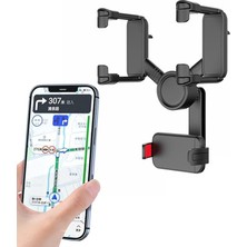 CetKing Dikiz Aynası Telefon Tutucu Orta Ayna Takılan Araç Içi Telefon Tutucu Navigasyon Tutucu Şık Yeni Tasarım Oto Ayna Tutucu 360 Derece Dönebilen Araç Kamerası Tutucusu