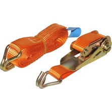 CetKing Safeset Sg-27 25MM 1 Inç Spanzet 4 mt 400-800 kg Kaldırma 6 mm Çift J Kanca 1.1 Yük Gerdirme Halatı