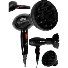 CetKing Alman 3800 Watt Professional Saç Kurutma Makinesi Ac Motor Fön Makinesi + Difüzör Başlık + 2 Adet Düz Başlık