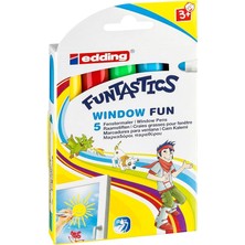 CetKing 16 Funtastıcs Wındow Fun Çocuklar Için Cam Kalemi 5'li Set Karışık