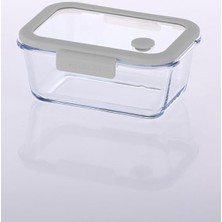 CetKing Fika Glace Vakumlu Cam Saklama Kabı 800 ml Gri