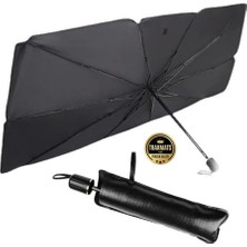 CetKing Megane Universal Araç Içi Ön Cam Katlanabilir Şemsiye Güneşlik Siyah