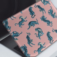 Artikel Artikel Pembe Üzerine Mavi Kaplanlar Notebook Sticker