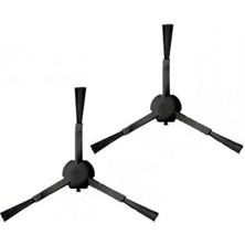 CetKing Xiaomi Vacuum Mop 1c/2c ile Uyumlu 2li Siyah Yan Fırça, Xiaomi Vacuum Mop 1c 2c STYTJ01ZHM Mop Pro 2+ 3D Dreame F9 ile Uyumlu 2 Adet Siyah Yan Fırça