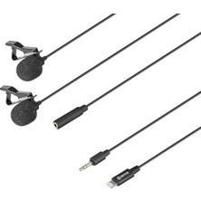 CetKing BY-M2D Lisanslı Iphone Ikili Yaka Mikrofonu