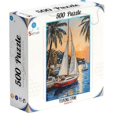 CetKing Craft Yelkenli Tekne Manzaralı Puzzle, 500 Parça,