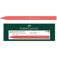 CetKing Iğne Uçlu Keçeli Kalem Seti, 10’lu, Kırmızı Renk, Havalandırmalı Kapak, Kağıt ve Karton Yüzeyler Için Uygun