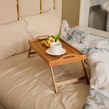 CetKing Katlanır Ayaklı Akasya Ağacından Yatak Keyif Servis Tepsisi, Ahşap Yatak Tepsisi - Rahatlık ve Şıklık: Katlanır Ayaklı Akasya Ağacından Yatak Keyif Servis Tepsisi - Yatak Tepsisi (50*30*21CM)
