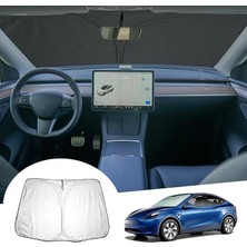 CetKing Tesla Model Y Juniper 2025 2026/MODEL 3 Highland 2017-2025 2026 Güneş Koruması Ön Cam Iç, Model 3 Highland Şemsiyesi, Güneş Siperliği, Soğutma, Uv Koruması, Tesla Model Y Aksesuarları