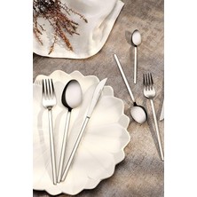 CetKing Lora 84 Parça 12 Kişilik Kutulu Çatal Kaşık Bıçak Takımı