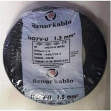 CetKing Kablo 1,5 Mm2 Nya Tek Damar Siyah 100M