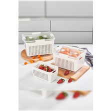 CetKing Home - Lavin 2-4-7 Litre Ekru Saklama Kabı