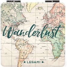 CetKing - Büyüteç Aynalı Ayna, Bozulmaz, El Çantası ve Seyahat Için Ideal, 6 x 6 Cm, Seyahat Teması