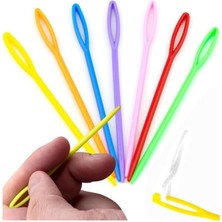 CetKing Plastik Yün Iğnesi 9 cm 30 Adet Plastik Dikiş Iğnesi Plastik Örgü Dikme Iplik Iğne Dokuma Iğnesi