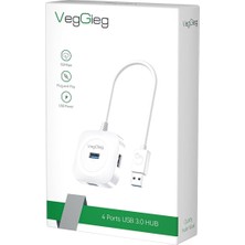 CetKing 4 Port USB 3.0 Çoklayıcı Hub Beyaz