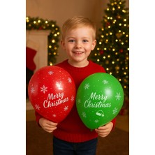 Okavango 8 Adet Yılbaşı Desenli Balon Yılbaşı Ağacı Süsü Yset Ağacı Süslemeleri Topları Topu Parti Asılı Top Yılbaşı Süsleri Yeşil ve Kırmızı