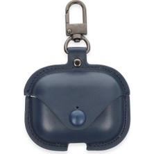 Eco Port Airpods Pro 2 (2.nesil) Çanta Deri Kılıf - Lacivert