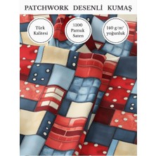 FabricsTown %100 Pamuk Saten Patchwork Kumaş – 155×100 cm – Dikiş ve Dıy Için