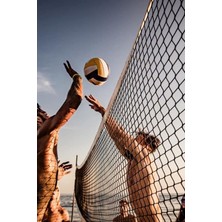 CetKing Filesi 9.6 Metre Profesyonel Çantalı Taşınabilir Pratik Çelik Gergili Voleybol Ağı