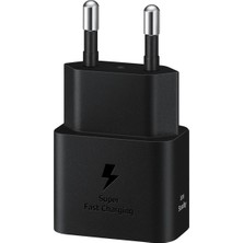 CetKing Hızlı Şarj Adaptörü, Enerji Tasarruflu Şarj Cihazı, Usb-C Veri Kablosu, 25 Watt, Siyah, EP-T2510X