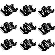 CetKing Gopro Hero 9/8/7/(2018)/6/5/4 Siyah, Hero 3+, Djı Osmo Action, Akaso/campark/yı Aksiyon Kamerası ile Uyumlu 9 Adet Toka Klipsi Temel Montaj