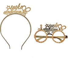 CetKing Marifetlerim - Altın Iyi Ki Doğdun Gözlük ve Taç