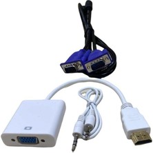CetKing Tv Yapma Aparatları VGA To HDMI Çevirici+1.5 mt VGA Kablo