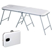 Beyaz Çanta Tipi Çok Fonksiyonlu Masaj Masası, Rahat ve Şık Tasarım