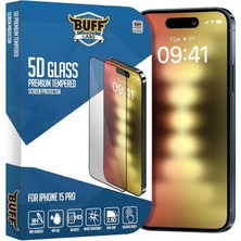 CetKing iPhone 15 Pro ile Uyumlu 5d Glass Ekran Koruyucu, BF5P5D, Şeffaf