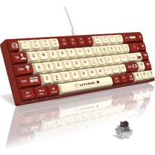 CetKing AK680 Kahverengi Switch Hot-Swap Kablolu Klavye Rainbow Light Type C Kablolu (Kahverengi Switch)