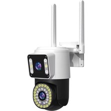 CetKing Yoosee Çift Lens Ip Kamera - Wıfı Açık Otomatik Izleme, Su Geçirmez Kablosuz Güvenlik Ev Kamerası, Renkli Gece Görüş