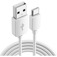 CetKing 3A Type-C USB Şarj ve Data Kablosu 3 Metre Beyaz - FC971