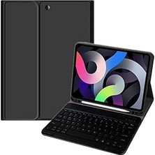 CetKing Ipad Air 11 4/5/6 Nesil M1/m2 2024 Çipli ile Uyumlu Bluetooth Türkçe Q Klavyeli Kılıfı Tablet Değildir), Siyah