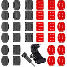 CetKing 34 Adet Gopro Yapışkan Pedler ve Bir Montaj Duyu ile Uyumlu, Aksiyon Kamerası Evrensel Aksesuar, Yapışkan Tutucular, Gopro Hero Session/4/3/3+/2 ile Uyumlu