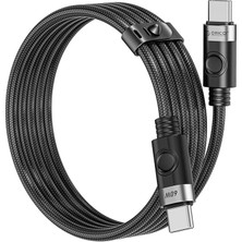 CetKing 60W 3A Pd Type-C To Type-C Hızlı Şarj ve Data Kablosu Siyah 1 Metre
