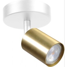 Rsylight Retro Beyaz Eskitme LED Spot Tavan Plofyoner  APLIK180 Derece Hareketli Beyaz Ampullü