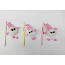 Güneş Gözlüklü Ponpon Peluş Versatil Kalem - Anahtarlık - Çanta Süsü