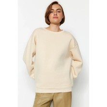 Combin 3 Iplik Şardonlu Bisiklet Yaka Sweatshirt Bej