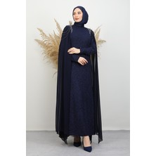 Kösem Taşlı Abiye Lacivert