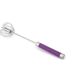 CetKing Paslanmaz Çelik Yaylı Yarı Otomatik El Çırpıcısı (Mor)