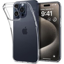 CetKing iPhone 15 Pro Max Kılıf Liquid Crystal 4 Tarafı Tam Koruma Crystal Clear - ACS06557