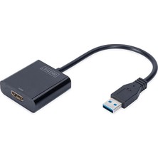 CetKing USB 3.0 Görüntü Adaptörü, USB A - HDMI Tip A, Full Hd, 1920 x 1080 Piksel, Plastik, Siyah