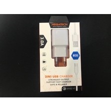 Megatech CC01 (CC22-M3 ) 2in1 5v-3.0 Ev Şarj+ Micro Kablo Hızlı Şarj