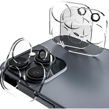 CetKing iPhone Uyumlu 9h Temperli Kamera Lens Koruyucu Kapak - Şeffaf (Iphone 11 Pro)